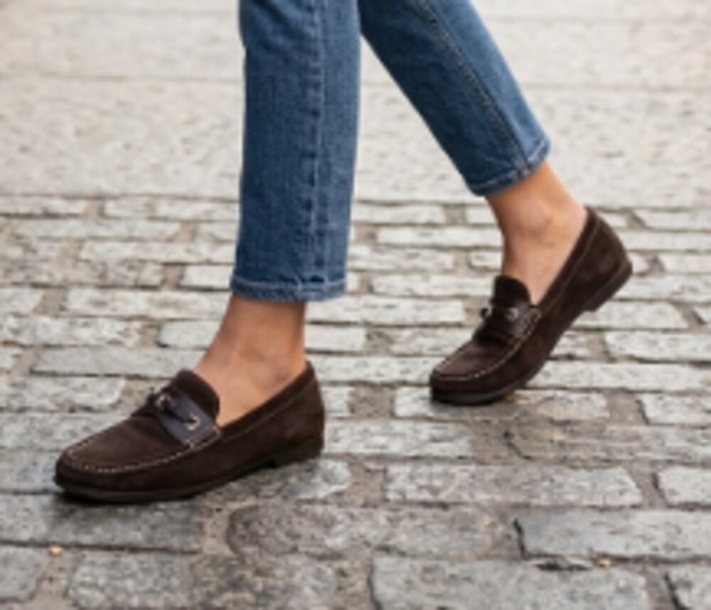 Prada Vintage Y2K Brown Suede Women's Loafers sz 38 EU